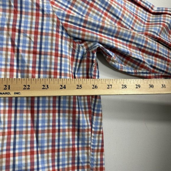 David Donahue‎ Dress Shirt Mens Size 2XL Tartan Plaid Button Up Long Sleeve - Picture 8 of 9